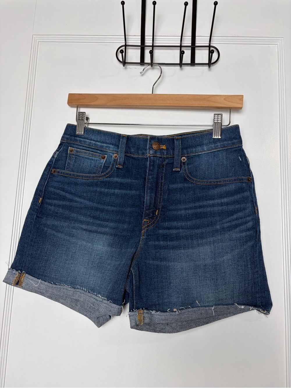 J Crew Classic Denim Jean Short in Dark Pacific Blue Wash - Picture 16 of 16